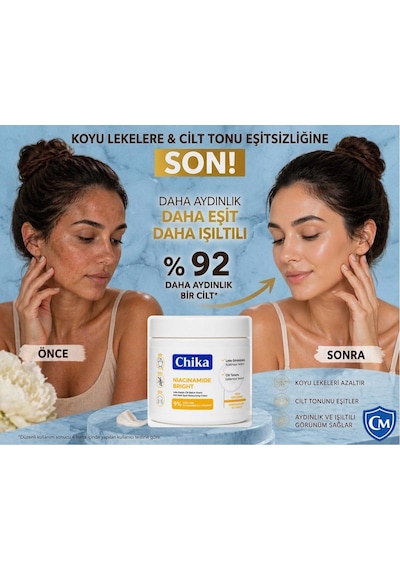 Chika Med + Niasinamid Leke Karşıtı Nemlendirici Bakım Kremi 400 Ml