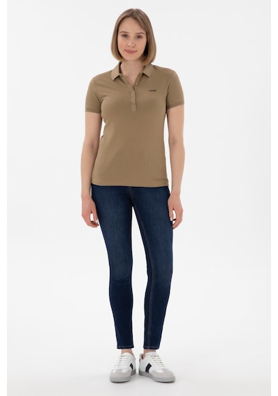 U.S. Polo Assn. Kadın Haki Basic Polo Yaka Tişört 50305764-VR027 U.S. Polo Assn. Kadın Haki Basic Polo Yaka Tişört 50305764-VR027