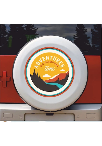 Adventure Time Kamp Sticker - 4x4 Off Road Kamp Sticker - Araba Oto Motosiklet Karavan Cam Sticker - 00113 30x30 Cm