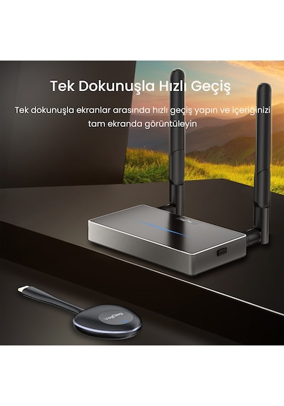 Veggieg 4k 30hz Kablosuz Hdmı Vga Görüntü Ve Ses Aktarıcı Wireless Ekran Yansıtma Adaptörü Verici Alıcı Set