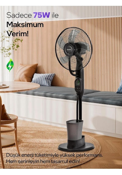 Buzlu Vantilatör Buharlı Nemlendirici Fan Zaman Ayarlı Ultra Sessiz 75 Oda Soğutucu