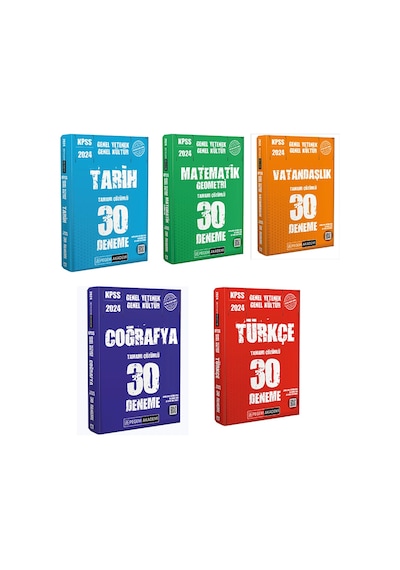 Pegem Akademi Yayıncılık 2026 KPSS Genel Yetenek Genel Kültür 30 Deneme Set 150 Deneme 5 Kitap