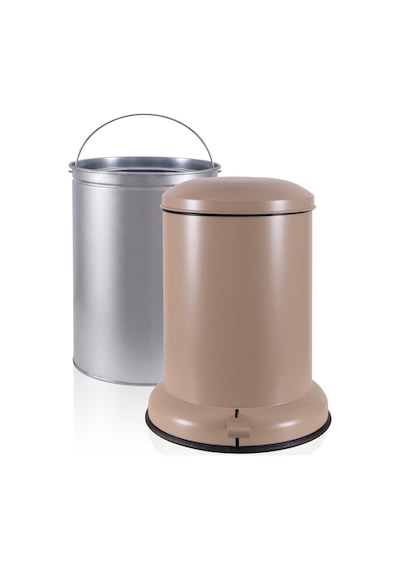 The Mia Metal Pedallı Çöp Kovası Mocha 25 Lt Kahverengi