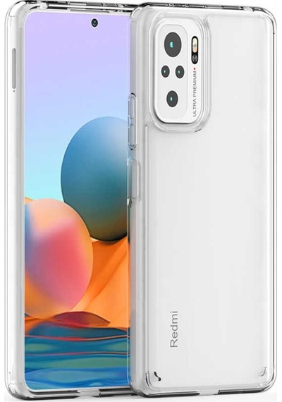 Xiaomi Redmi Note 10S Kılıf Zore Coss Şeffaf Sert Silikon Kılıf Renksiz