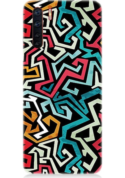 Oppo A91 Uyumlu Silikon Kılıf Pop Art Grafiti Grunge