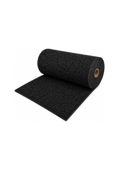 Kıvırcık Paspas 14 Mm 100x100 Cm Siyah Pvc Kaymaz Tabanlı