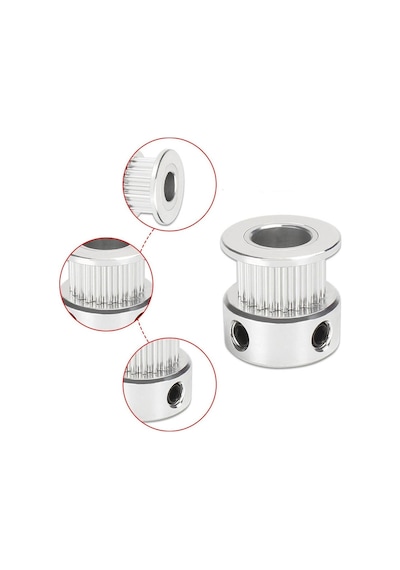 Koodmax Gt2 20 Diş 6.35mm Alüminyum Alaşım Dişli Senkron Zamanlama Kayışı Kasnağı
