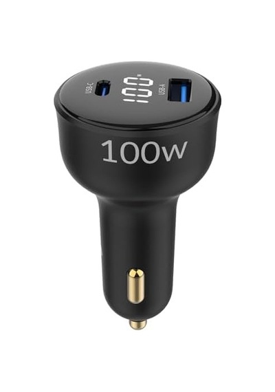 100w Led Ekranlı Type-c + Usb-a Araç Şarj Aleti & & Notebook Araç İçi Şarj Cihazı