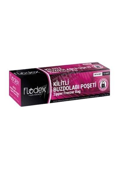 4 Adet Flodex Kilitli Buzdolabı Poşeti Orta