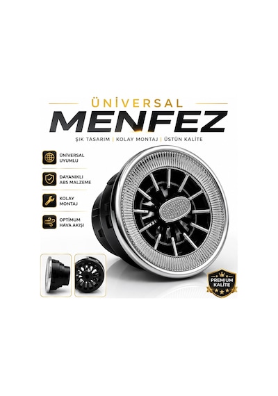 Vip Premium Model Klima Menfezi Izgarası ÇAPI 9-10CM (1 ADET)