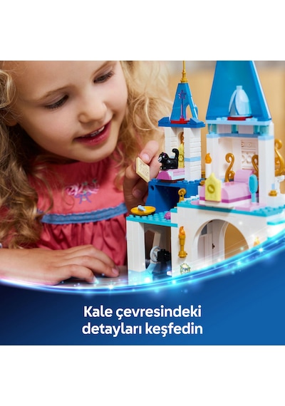 LEGO® ǀ Disney Princess Sindirella’nın Şatosu ve At Arabası 43275 - 6 Yaş ve Üzeri Prenses Seven Çocuklar için Oyuncak Yapım Seti (596P)