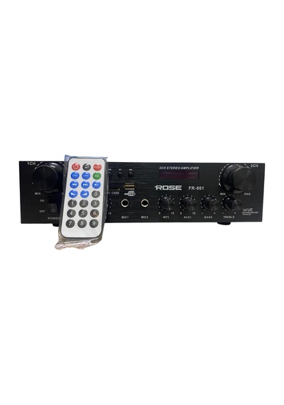 Rose Fr-801 - 2x100 Watt 2 Zone Stereo Mixer Amfi