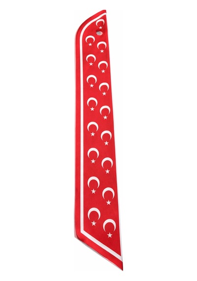 Tarzını Seç 10 Lu Ayyıldız Desenli Türk Bayraklı Kravat / Eşarp / Fular Set Ayyıldız10