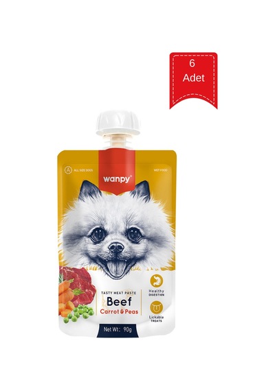 Wanpy Sığır Etli Ve Havuçlu Ezme Köpek Ödül Maması 90 Gr X 6 Adet