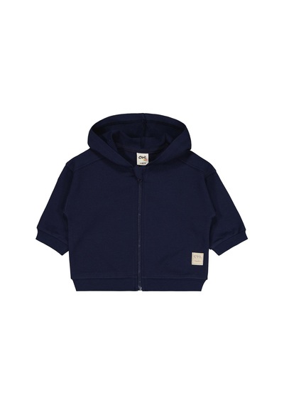 Civil Baby Civil Basic Timeless Kapüşonlu 6-18 Ay Hırka - Lacivert
