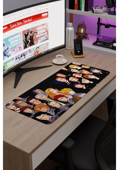 Ginga Eiyuu Densetsu Anime V4 - 70x30 Xl Gaming Kauçuk Kaymaz Taban Mouse Pad Fare Altlığı