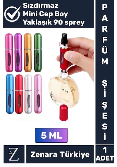 Kompakt Cep Boy Doldurulabilir Taşınabilir Sızdırmaz Pratik Çanta Boy Mini Cep Parfümü Şişesi 5 Ml