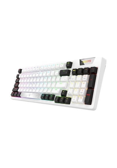 Adara Beyaz/siyah %95 Haimu Linear Pink Switch Hotswap Rgb İngilizce Mekanik Gaming Klavye