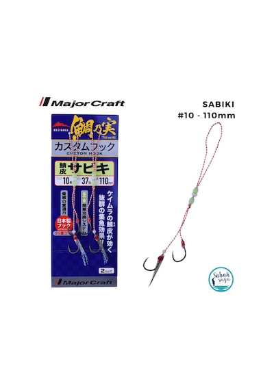 Major Craft Red Back Çiftli Tai Rubber Asist İğne Tüylü 10 110mm 2 Adet