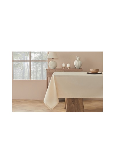 Cross Masa Örtüsü 150x150 Cm Bej