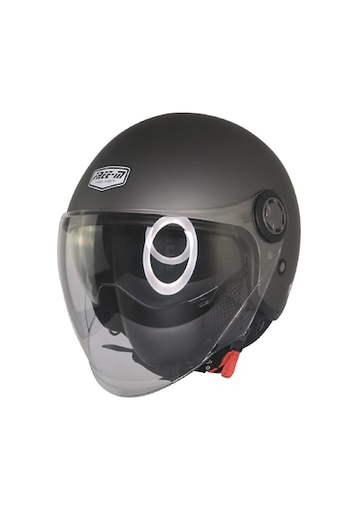 Fr-612 Mat Gri Yarım Kask Güneş Vizörlü