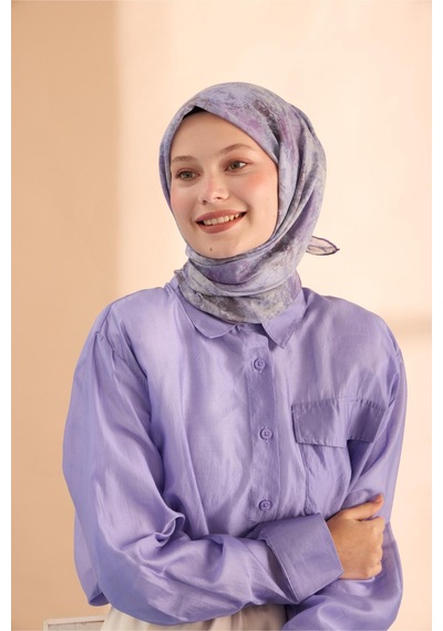 Silk Home Soft Eşarp 73095-23 Lila, Leylak, Taş, Koyu Vizon