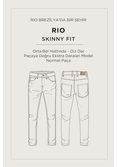 Avva Erkek Siyah Klasik Bel Eskitme Yıkama Elastan Rio Skinny Fit Jean Pantolon A42y3524