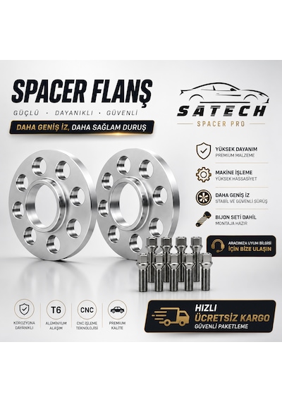 5x100 57.1 Skoda Roomster 15mm Spacer Set 2 Adet