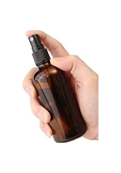 Amber Cam Şişe 100 Ml, 2 Adet Siyah Sprey Başlıklı
