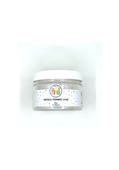 Epoksi Reçine Metalik Sedefli Pigment Toz Boya Inci Beyazı Renk 50 G
