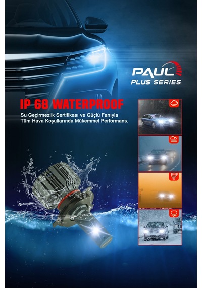 Paul Plus H4 18.000 Lümen Güç Şimşek Etkili Odaklı Ufuk Çizgili