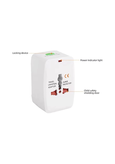 Evrensel Seyahat Güç Adaptörü All-in-one Abd İngiltere Ab Au Uyumlu Led Işıklı