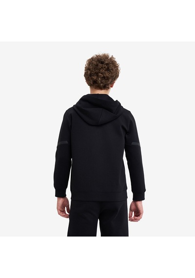 Lescon Siyah Çocuk Fermuarlı Kapüşonlu Sweatshirt