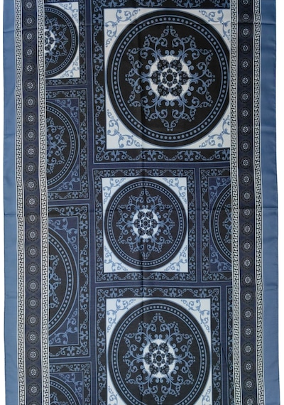 Mim Eşarp Ecenur Soft Pamuk Retro Şal İndigo