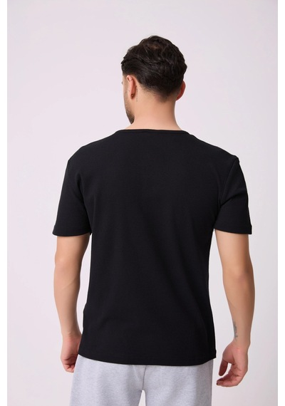 Defys Erkek Henley Yaka %100 Pamuklu Dokulu Kumaştan Kısa Kollu Günlük Basic Siyah Tişört Siyah - 852146174 Siyah Defys Erkek Henley Yaka %100 Pamuklu Dokulu Kumaştan Kısa Kollu Günlük Basic Siyah Tişört Siyah - 852146174 Siyah