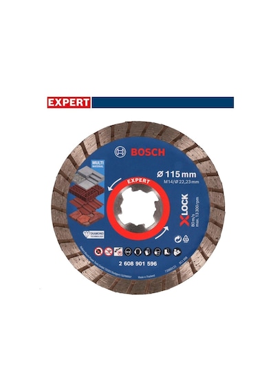 Bosch Expert 115 Mm X-lock Multimaterial Elmas Kesme Diski 2608901596