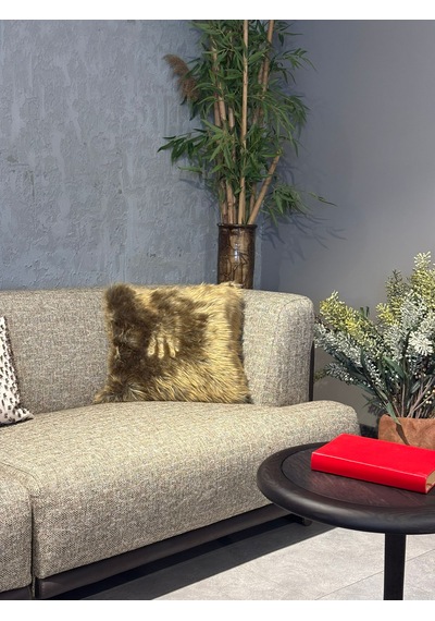 Yumuşak Peluş Kırlent Dekoratif, Konforlu & Modern Ev Aksesuarı Kolay Temizlenir kahverengi
