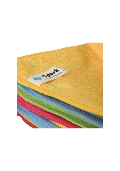 Spark Mikrofiber Kadife Dokulu Genel Temizlik Bezi Çok Renkli 8 Adet 40 x 40 CM 60 G