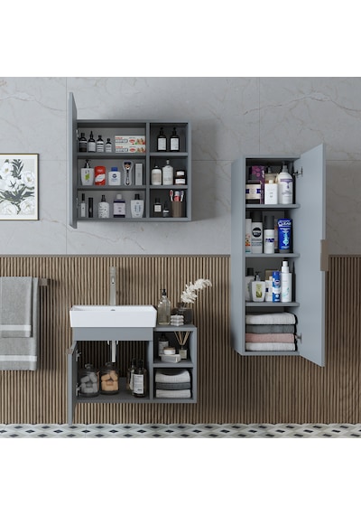 Likya Kapaklı Ve Açık Raflı Mdflam Lavabolu 72 Cm Dolap Külgri Likya Kapaklı Ve Açık Raflı Mdflam Lavabolu 72 Cm Dolap Külgri