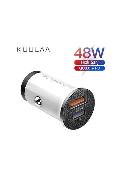 Kuulaa 42w Usb + Type-c Çift Çıkışlı Mini Hızlı Araç Şarj Cihazı- 5775 Mh-hs6626-0910