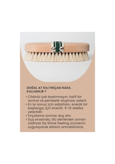 At Kılı Vücut Fırçası %100 Doğal Saklama Kesesi Hediyeli