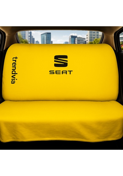 Seat Uyumlu Ön Arka Koltuk Kılıfı Penye Servis Tipi Oto Koltuk Koruma Seti Sarı