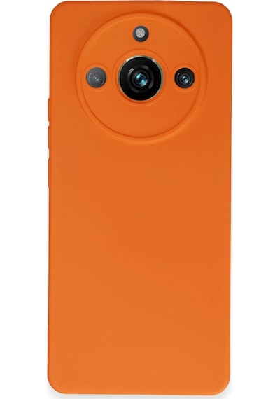 Gld-spt- Newface Realme 11 Pro Kılıf Nano İçi Kadife Silikon - Turuncu