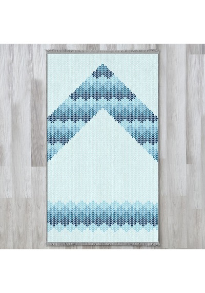 Evaşk Namazlık Dokuma Halı Kaymaz Muslumana Seccade66x113 MAVİ EVAŞK607A80