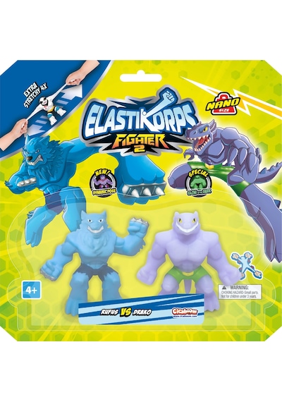 Elastikorps Fighters İkili Paket 7 Cm Rufus Vs Drako Goojitzu