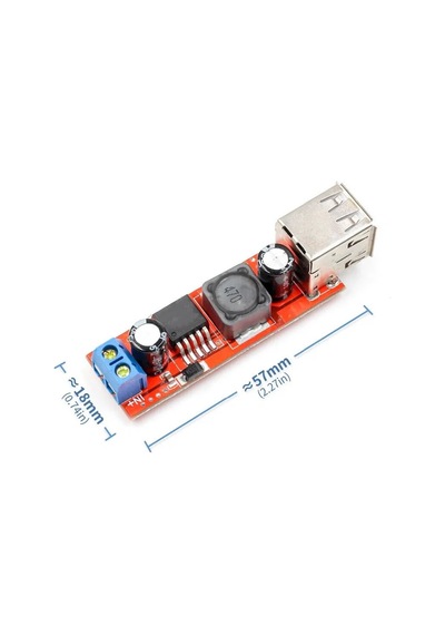 Lm2596 Dual Usb Power Modül Voltaj Düşürücü Mp3 Mp4 Araç Güç Mod