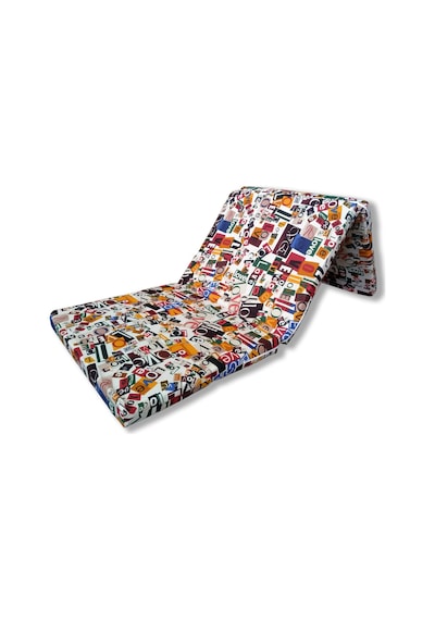 Mor Minder Love Model Katlanır Kamp ve Çadır Yatağı 70 x 180 6 CM Gri Çok Renkli