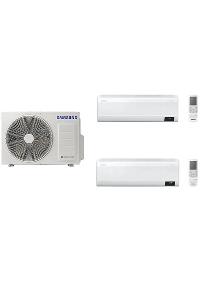 Samsung Windfree 12+18 Btu/h Iç Ünite 8 Kw Dış Ünite A++ 27300 Btu 1+2 Sistem Multi Inverter Duvar Tipi Klima