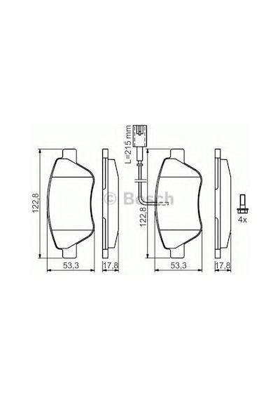 Fiat Linea 1.3 Jtd 2007 - 2017 Ön Fren Balata Takımı - Bosch