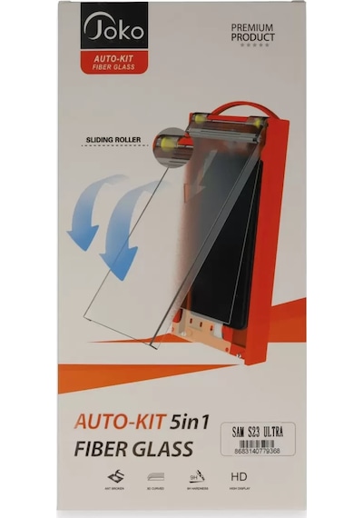 Joko Samsung Galaxy S23 Ultra Autokit 5in1 Fiber Hayalet Cam Ekran Koruyucu